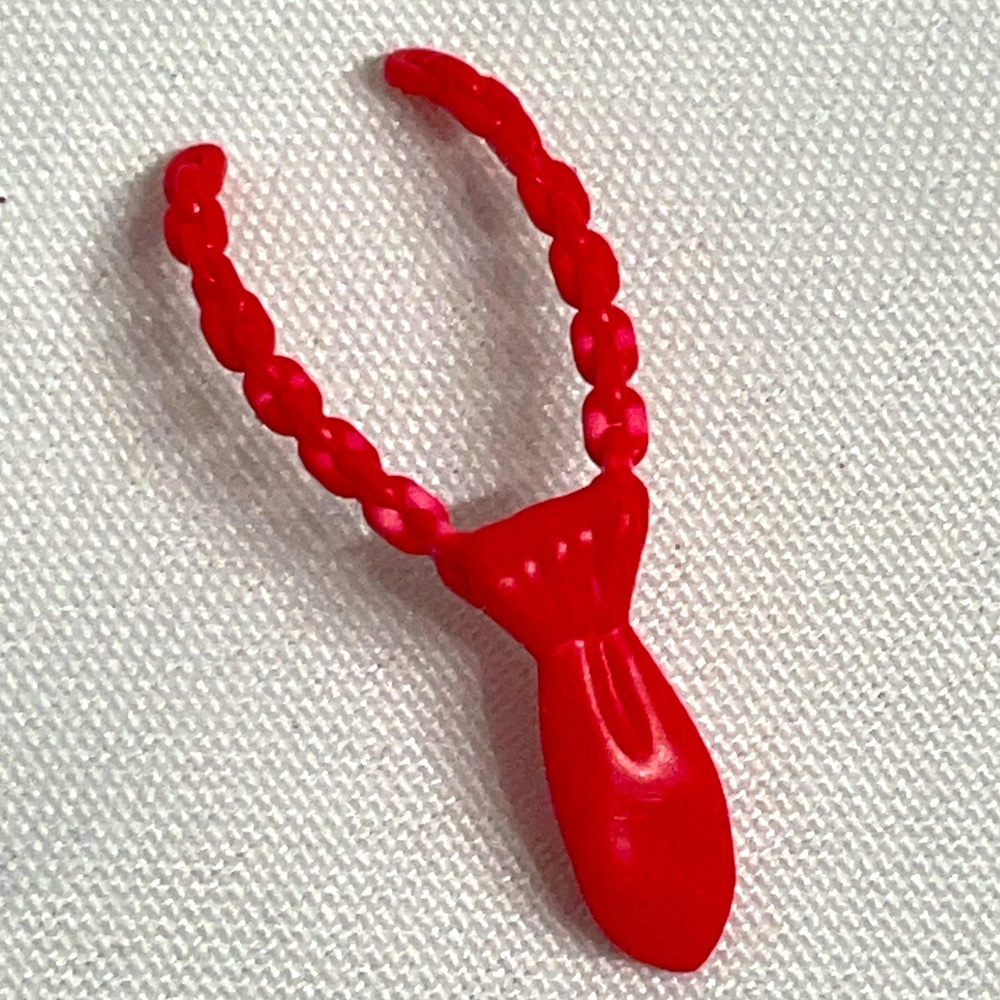 RARE OG Frankiestein Monster High Doll Accessory Tie Necklace Red Original Y2K